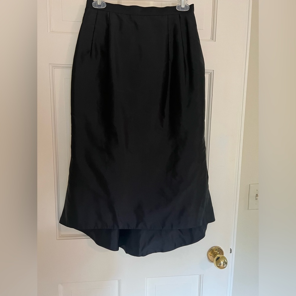 Black Thai silk skirt.